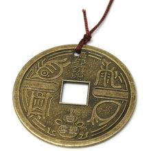 Carregar imagem no visualizador da galeria, Decoração Sino dos Ventos Dragão e Moeda Chinesa