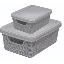 Carregar imagem no visualizador da galeria, Kit 2 Caixas Organizadoras Jaguar Jute – 1,8L + 5L