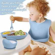 Carregar imagem no visualizador da galeria, Kit Refeição Completo em Silicone para Bebês