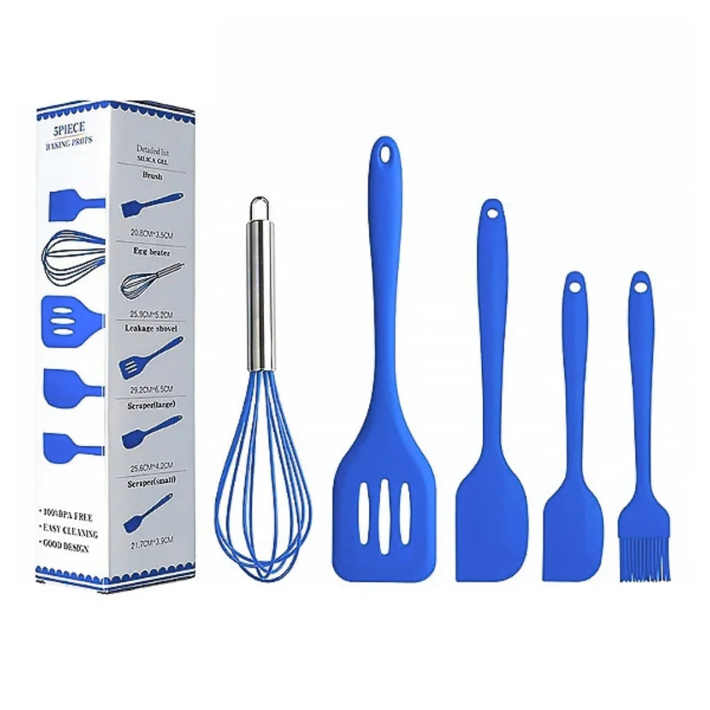 Kit 5 Utensílios de Cozinha em Silicone