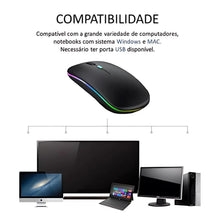 Carregar imagem no visualizador da galeria, Mouse Wireless Recarregável Rgb 2.4 Ghz
