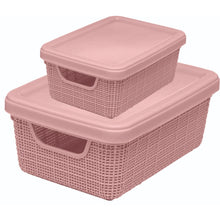 Carregar imagem no visualizador da galeria, Kit 2 Caixas Organizadoras Jaguar Jute – 1,8L + 5L
