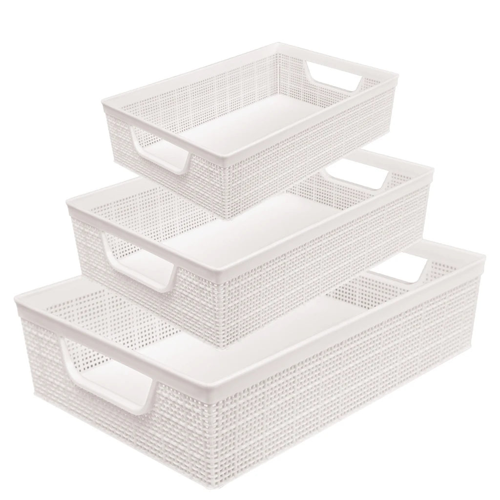 Kit 3 Cestas Organizadoras Jaguar Jute