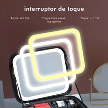 Carregar imagem no visualizador da galeria, Estojo de Maquiagem com Iluminação USB Recarregável
