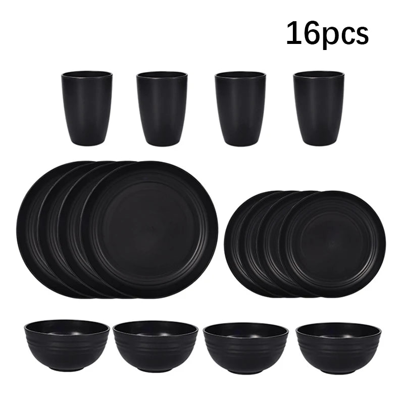 Conjunto Jantar All Black 16 Peças