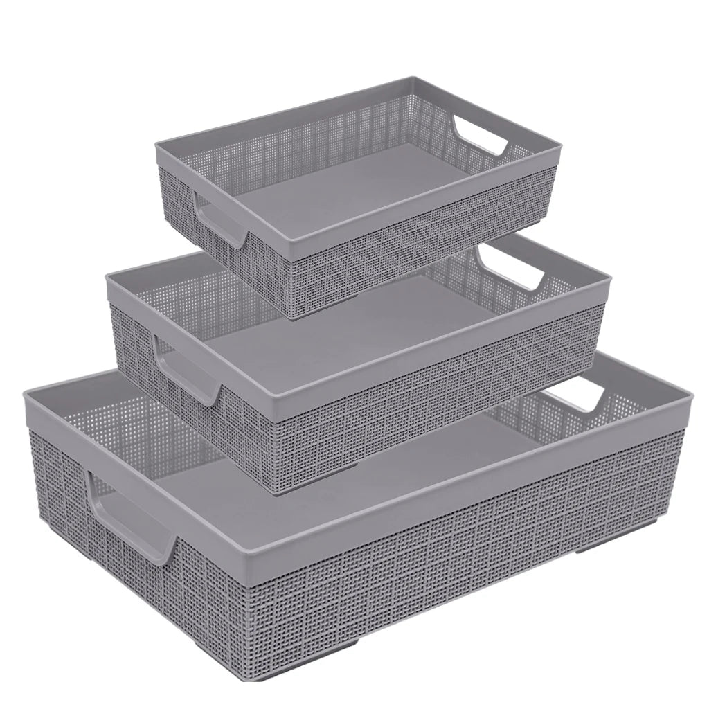 Kit 3 Cestas Organizadoras Jaguar Jute