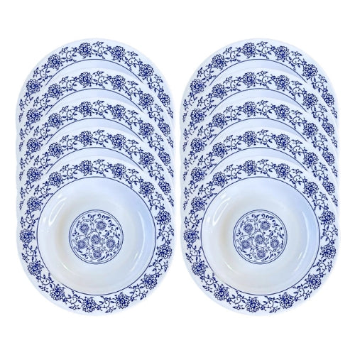 Kit 10 Pratos Fundos em Melamina Portuguesa