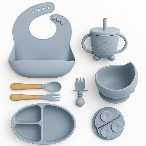 Kit Refeição Completo em Silicone para Bebês