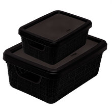 Carregar imagem no visualizador da galeria, Kit 2 Caixas Organizadoras Jaguar Jute – 1,8L + 5L

